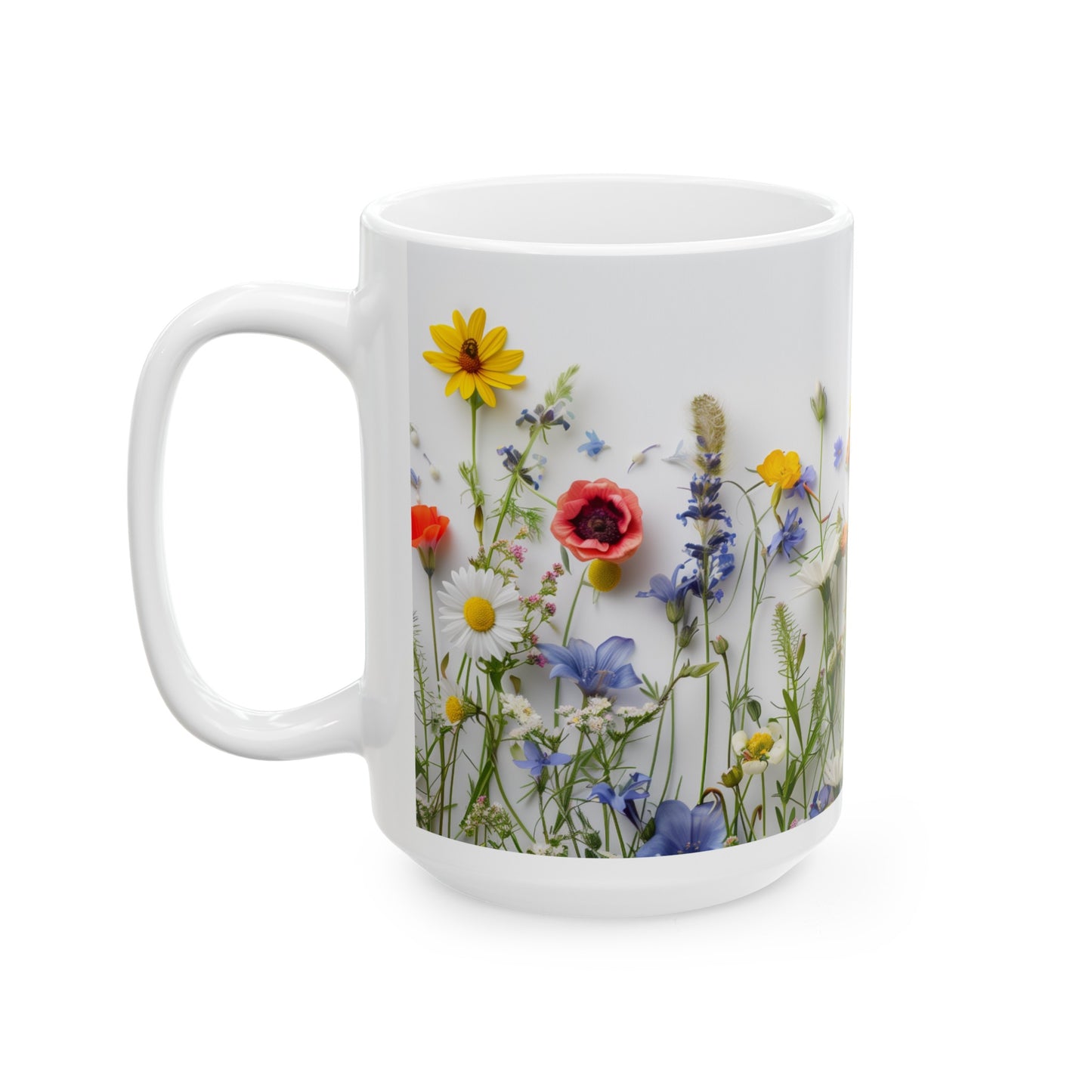Wild Flowers 3 - Ceramic Mug, (11oz, 15oz)