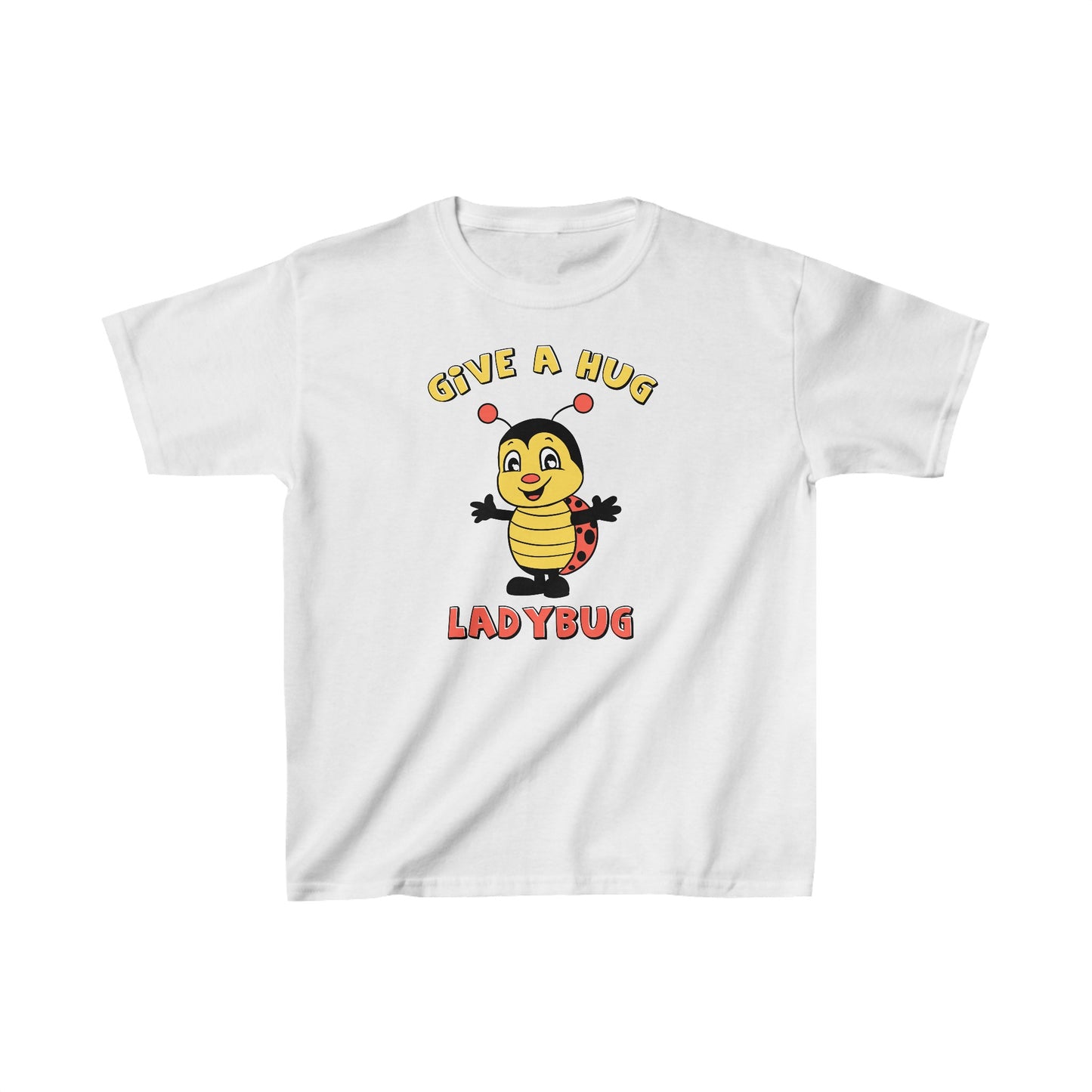 "Give a Hug Ladybug" - Kids Heavy Cotton™ Tee