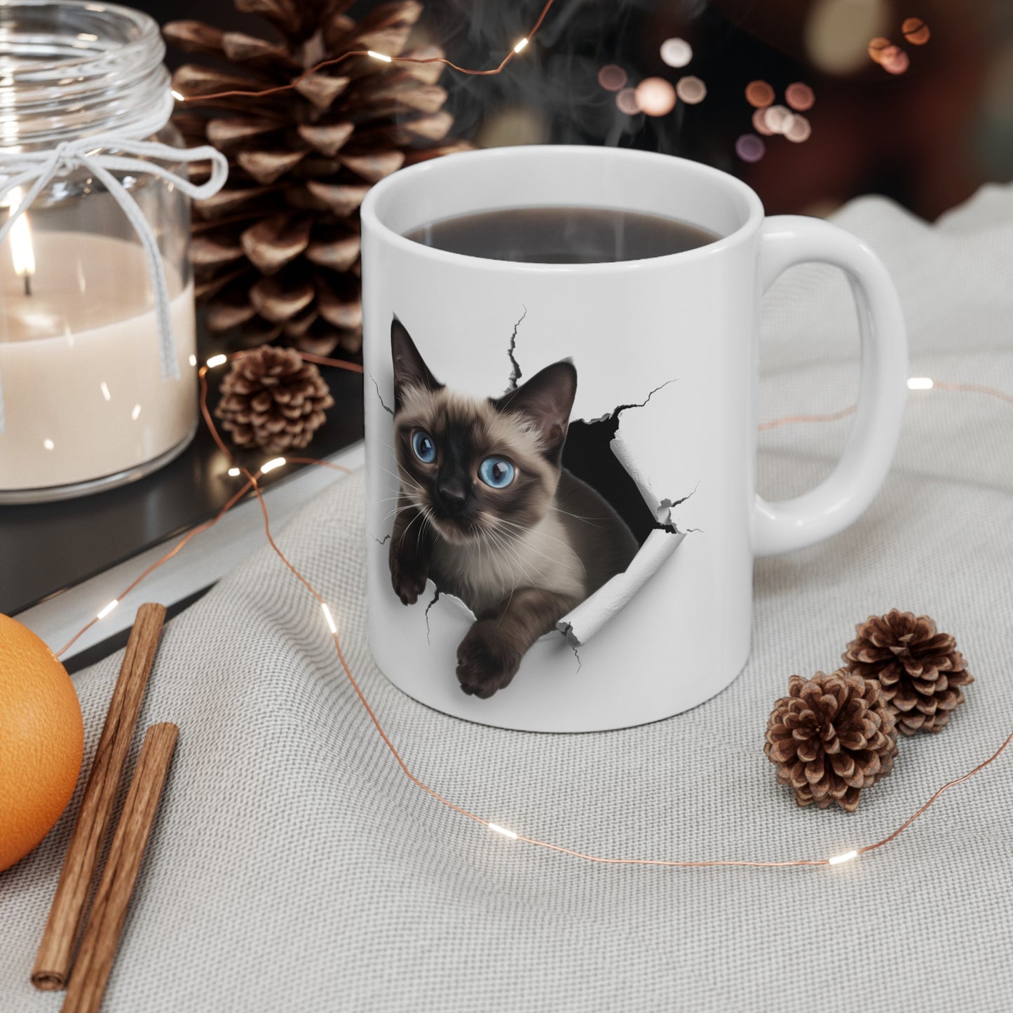 Cats - Siamese - 1 - Ceramic Mug, (11oz, 15oz)