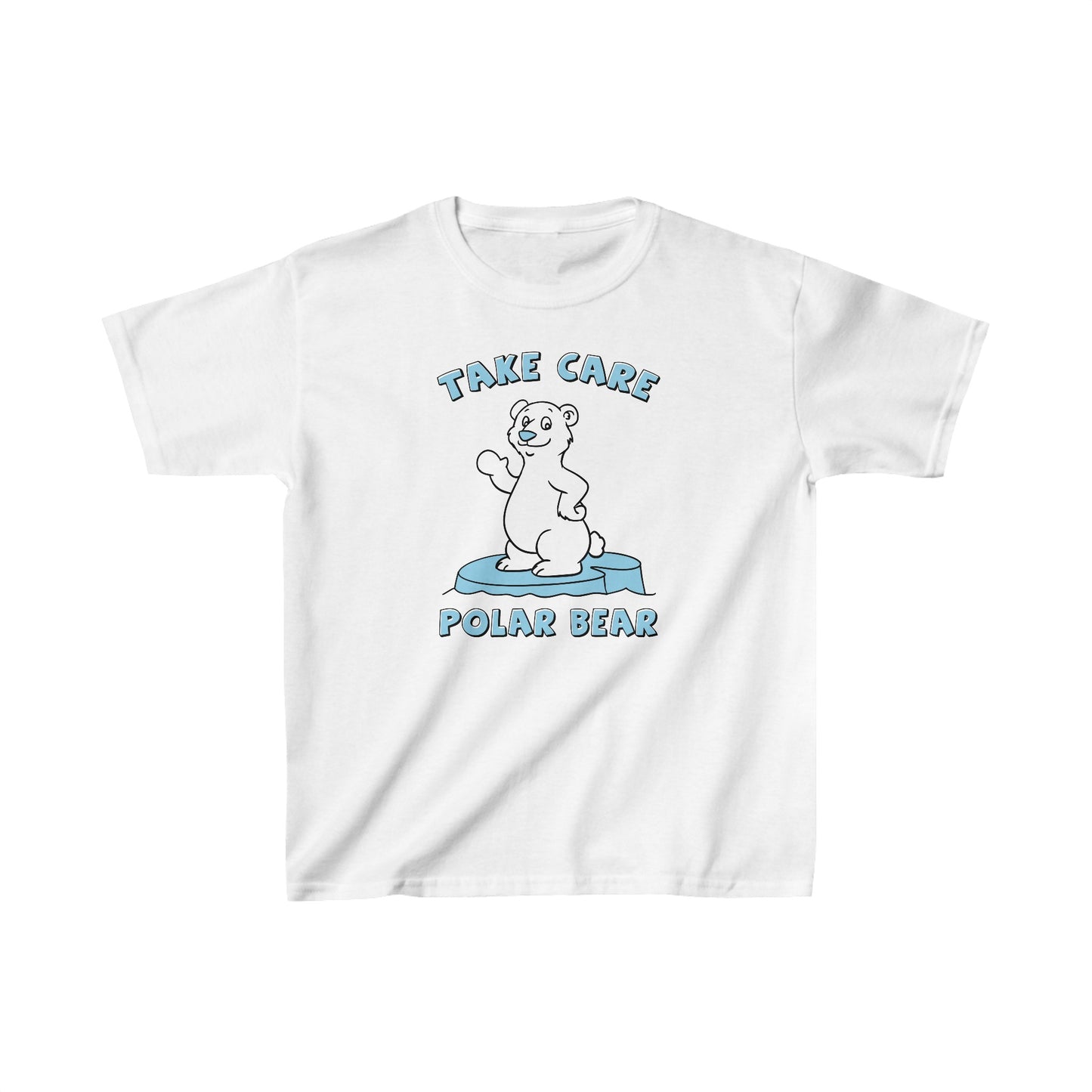"Take Care Polar Bear" - Kids Heavy Cotton™ Tee