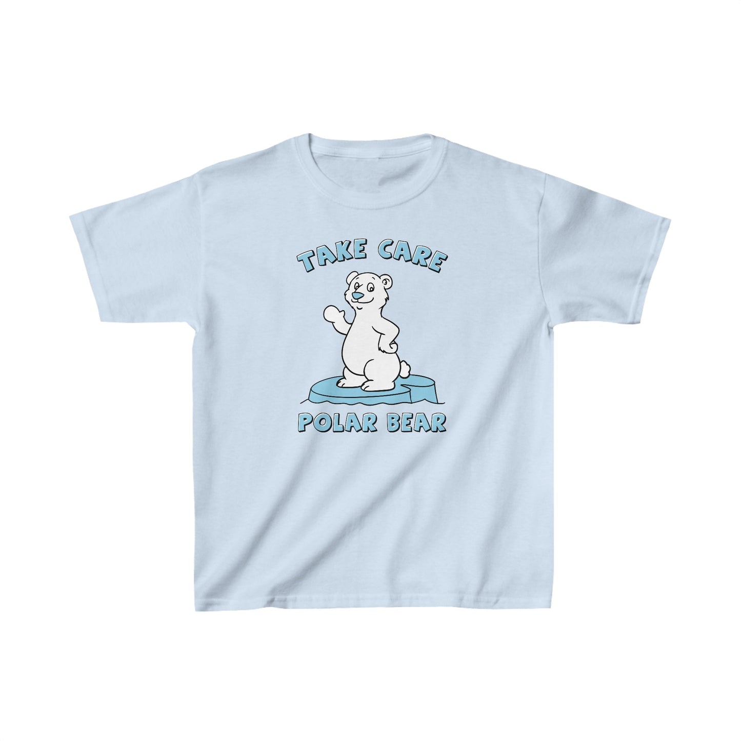 "Take Care Polar Bear" - Kids Heavy Cotton™ Tee