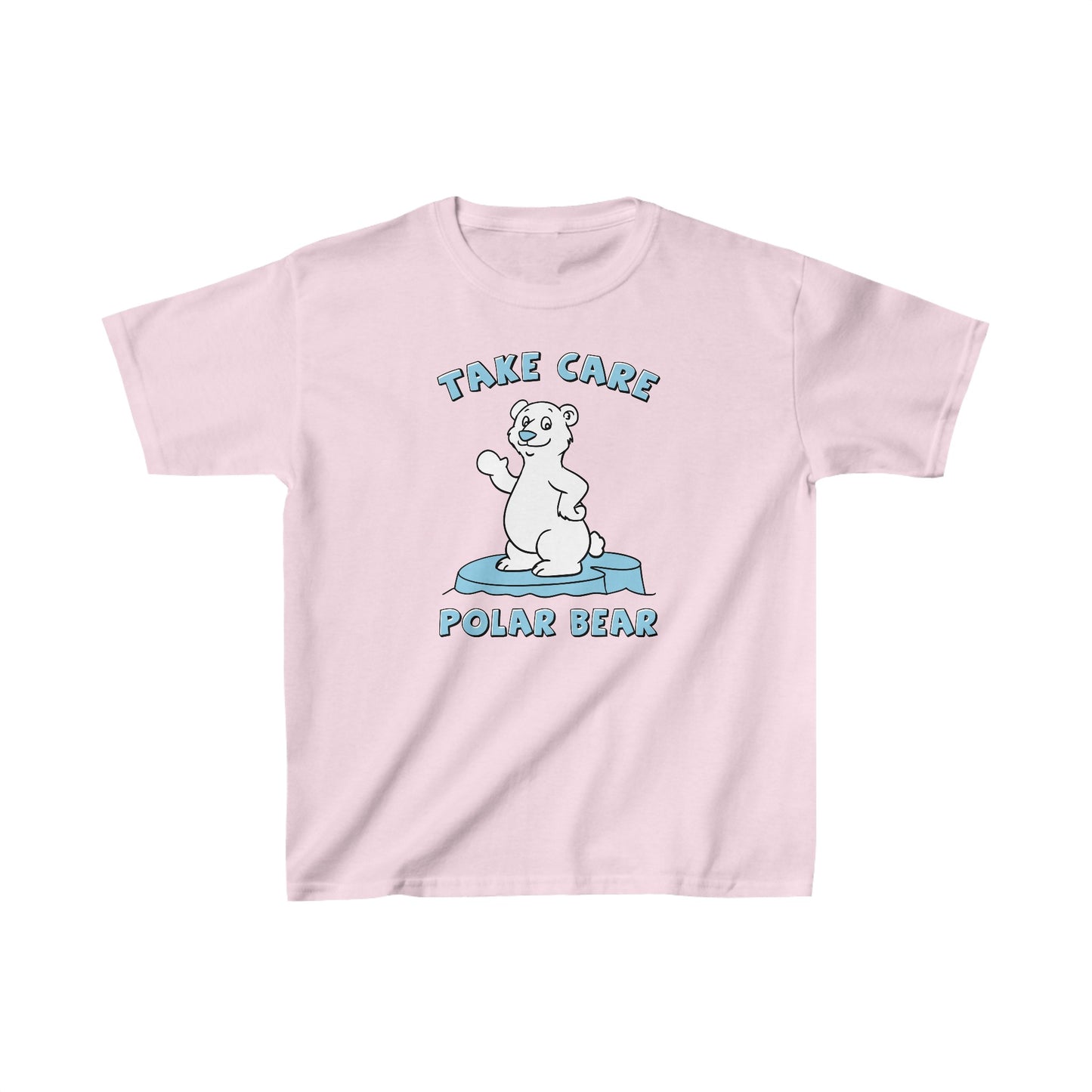 "Take Care Polar Bear" - Kids Heavy Cotton™ Tee