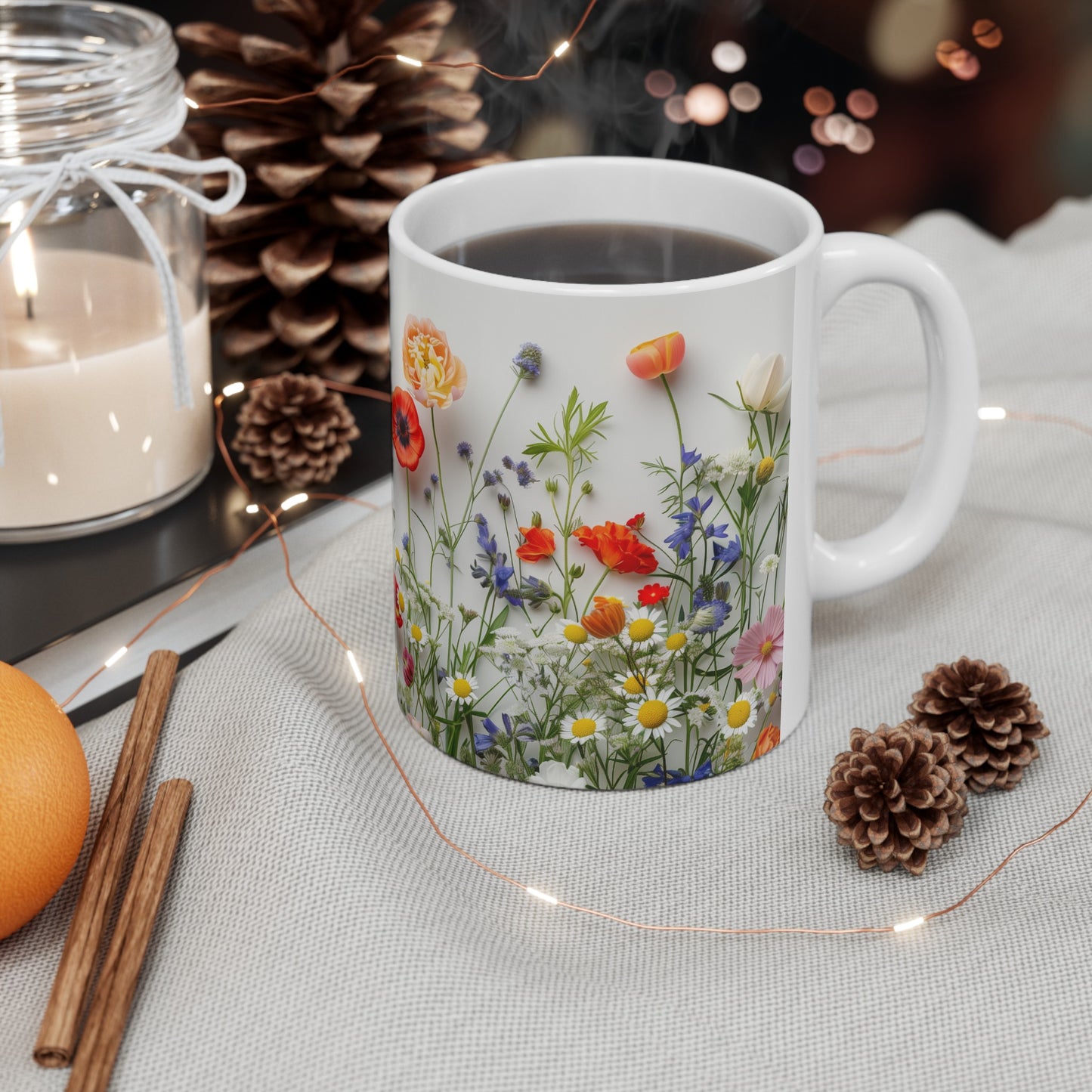 Wild Flowers 4 - Ceramic Mug, (11oz, 15oz)