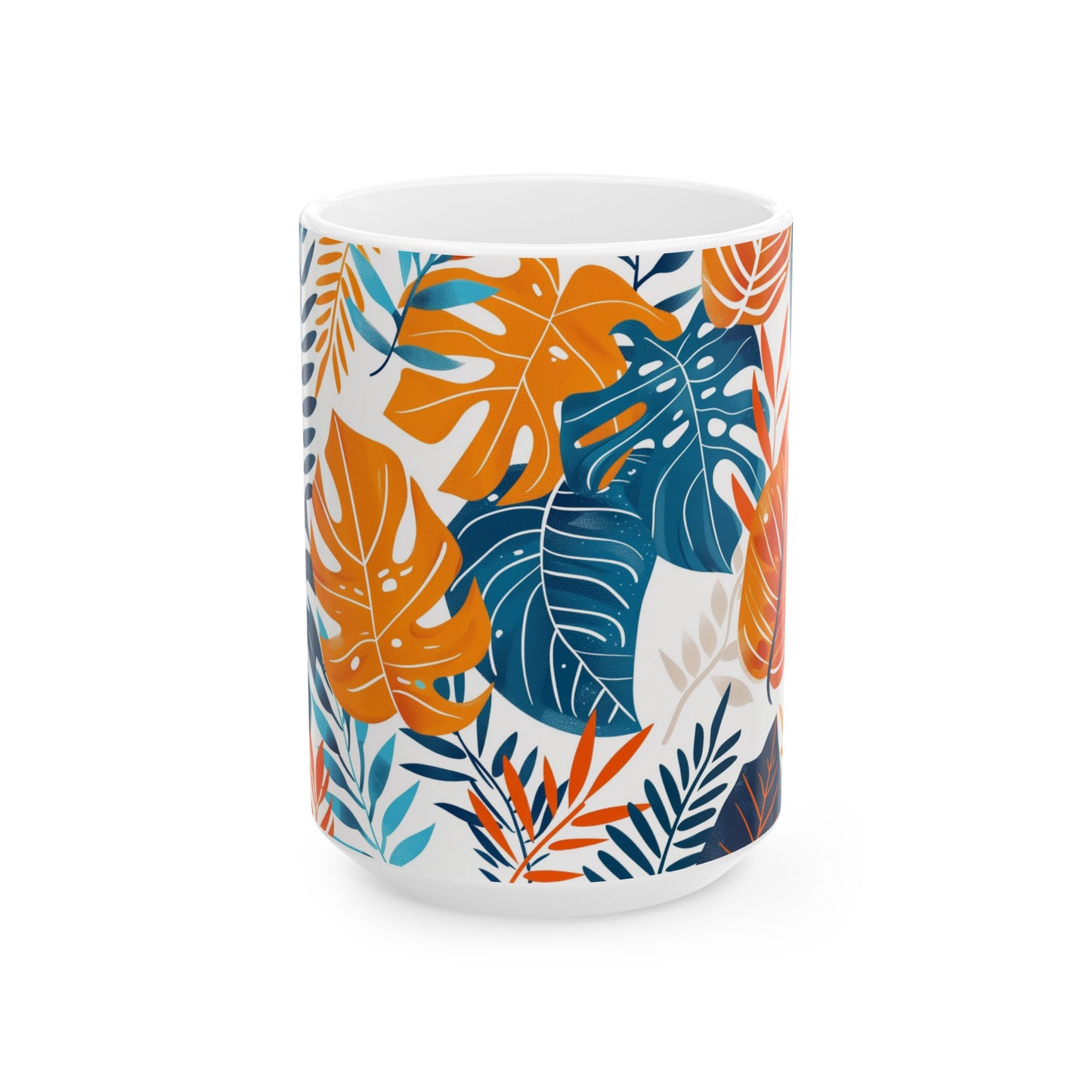 Tropical Leaves 1 - Ceramic Mug, (11oz, 15oz)