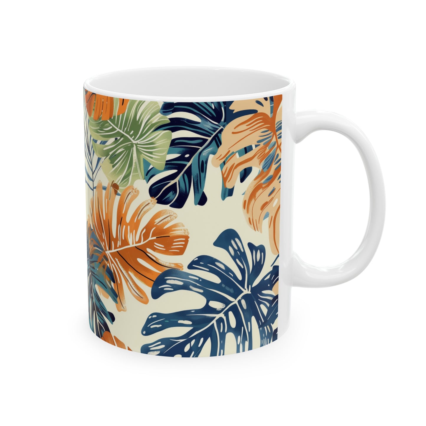 Tropical Leaves 2 - Ceramic Mug, (11oz, 15oz)