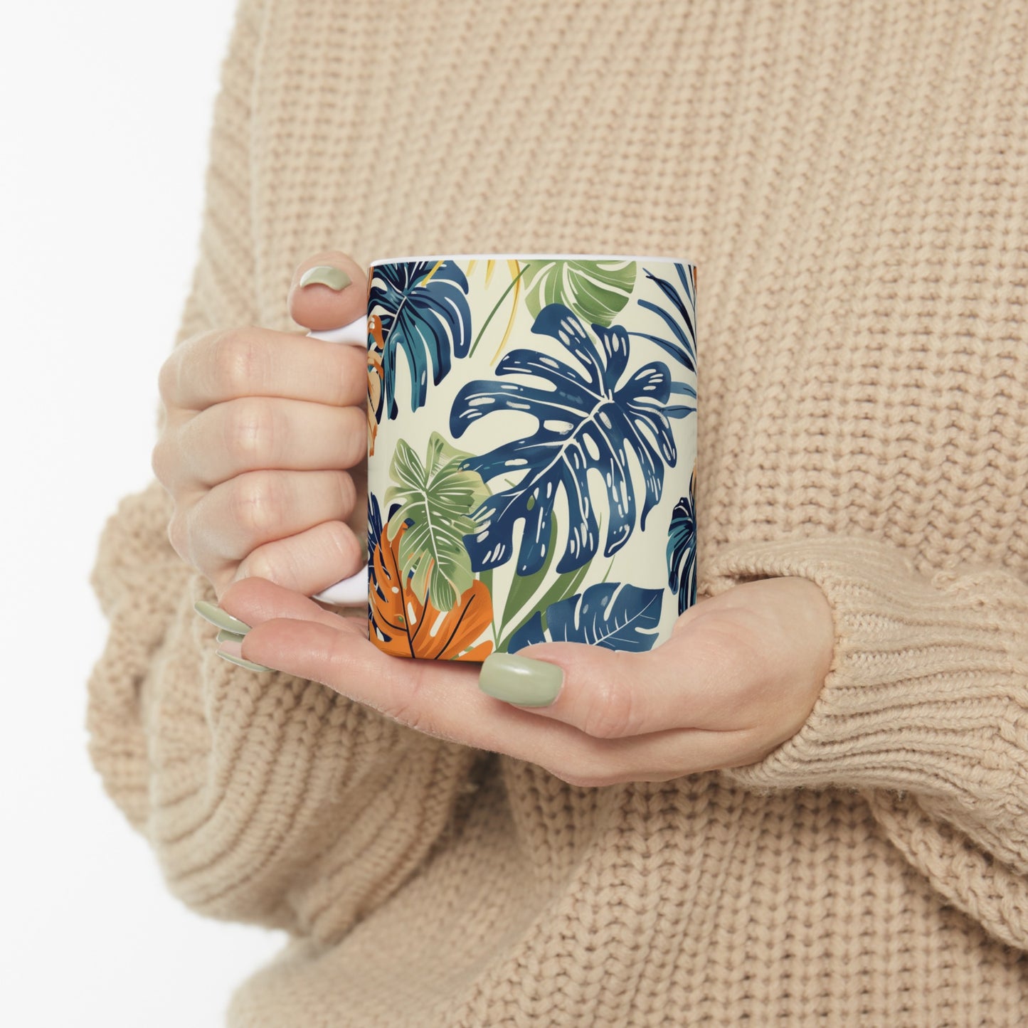 Tropical Leaves 2 - Ceramic Mug, (11oz, 15oz)