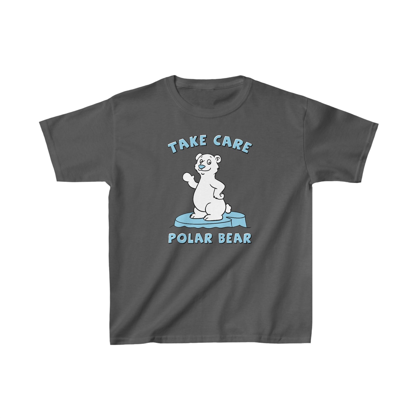 "Take Care Polar Bear" - Kids Heavy Cotton™ Tee