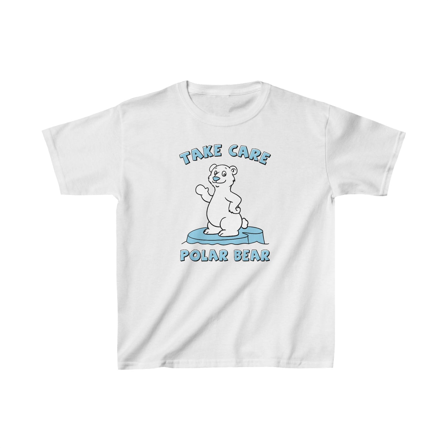 "Take Care Polar Bear" - Kids Heavy Cotton™ Tee