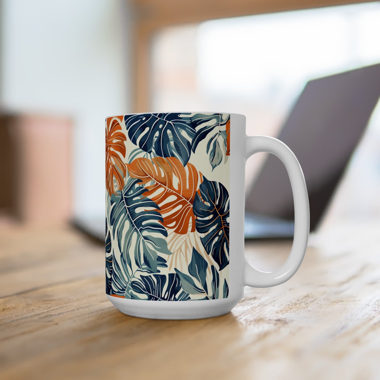 Tropical Leaves 4 - Ceramic Mug, (11oz, 15oz)