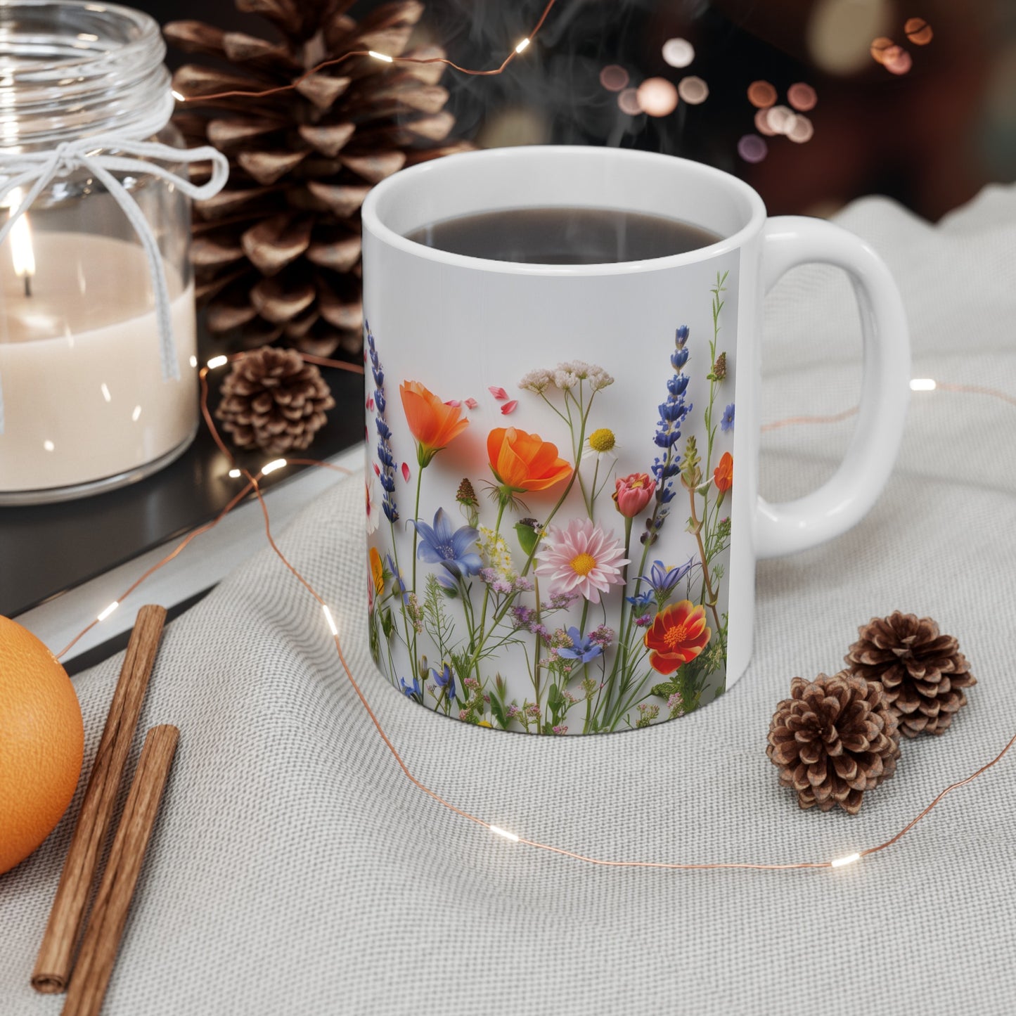 Wild Flowers 3 - Ceramic Mug, (11oz, 15oz)