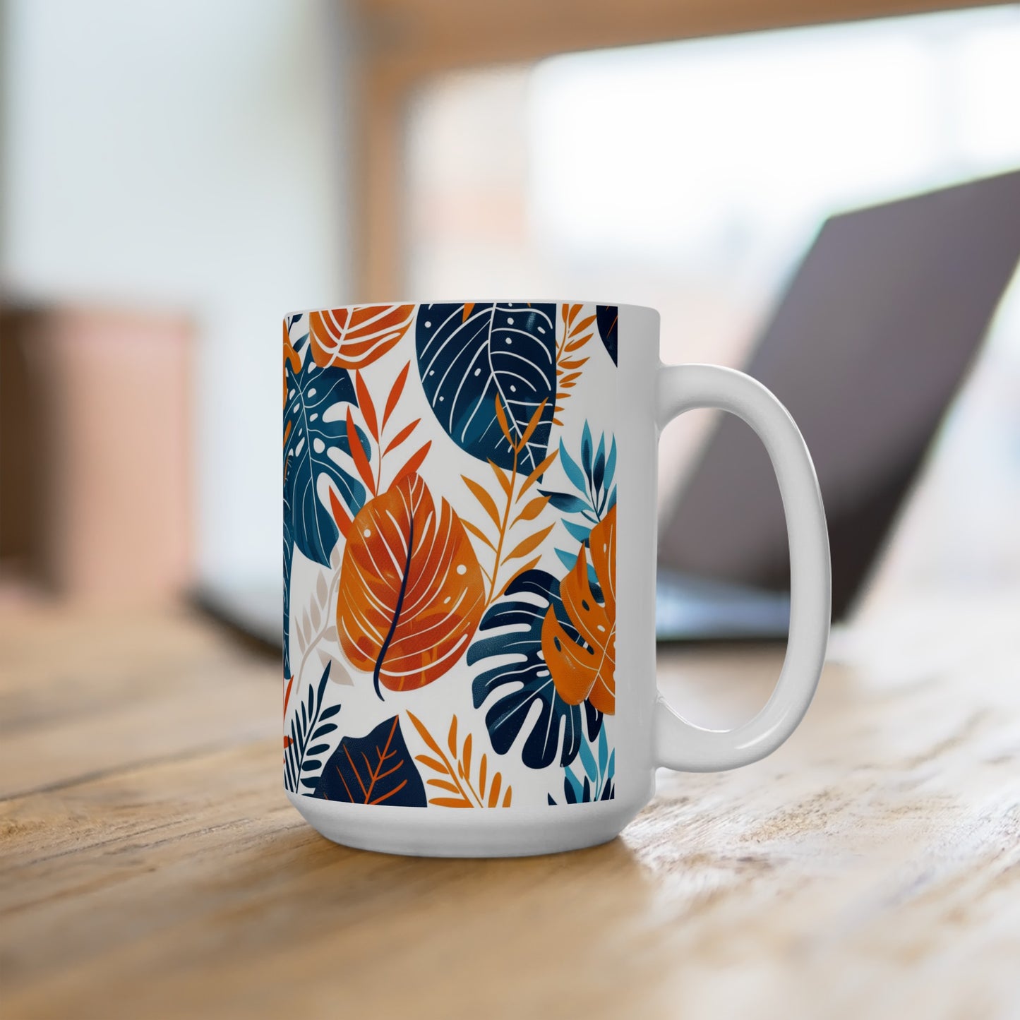 Tropical Leaves 1 - Ceramic Mug, (11oz, 15oz)