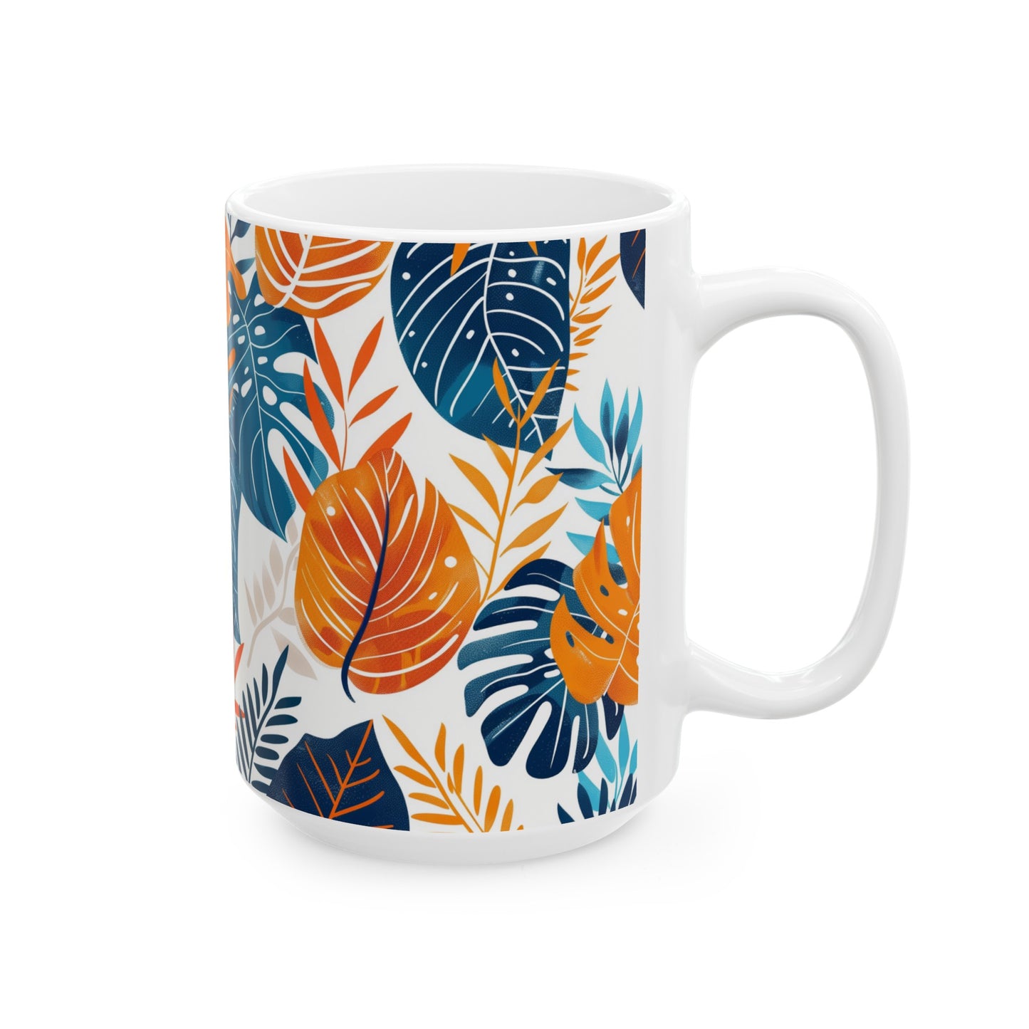 Tropical Leaves 1 - Ceramic Mug, (11oz, 15oz)