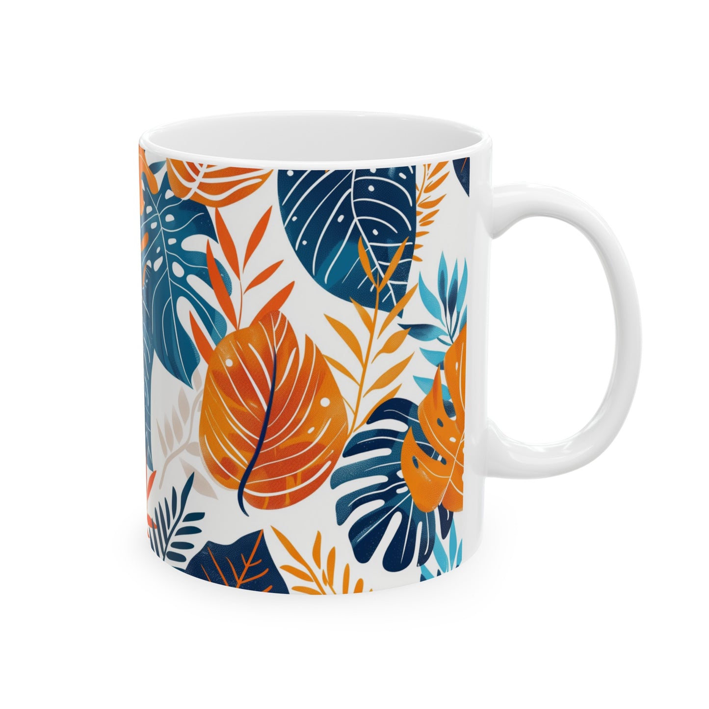 Tropical Leaves 1 - Ceramic Mug, (11oz, 15oz)