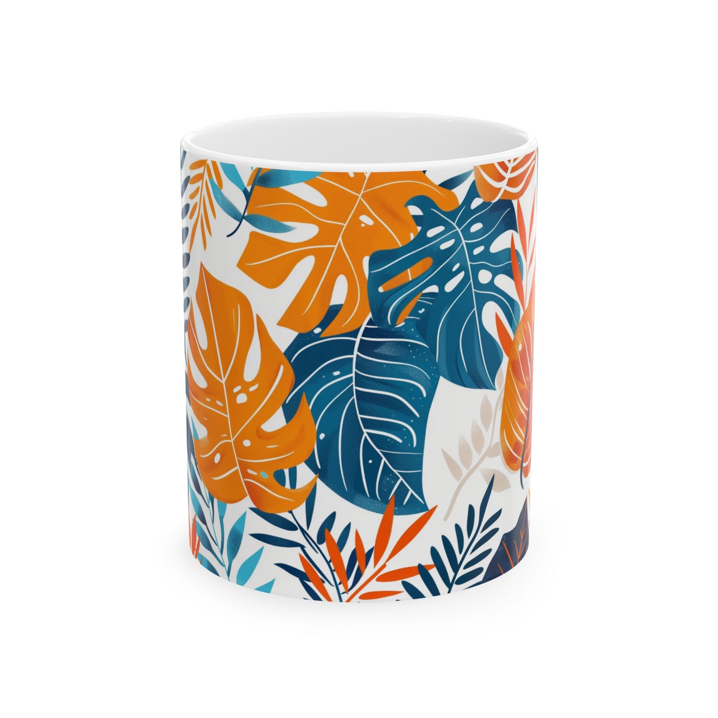Tropical Leaves 1 - Ceramic Mug, (11oz, 15oz)