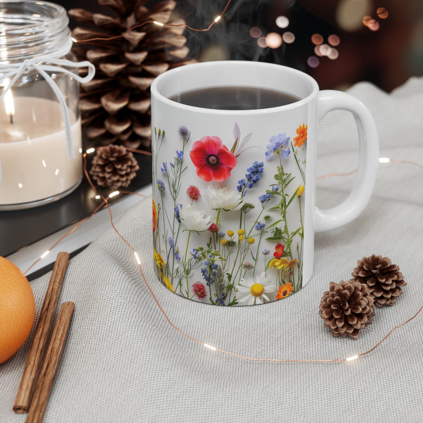 Wild Flowers 2 - Ceramic Mug, (11oz, 15oz)