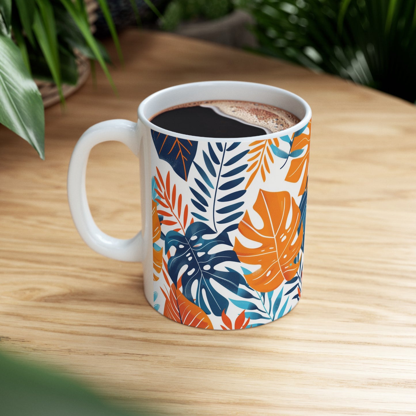 Tropical Leaves 1 - Ceramic Mug, (11oz, 15oz)