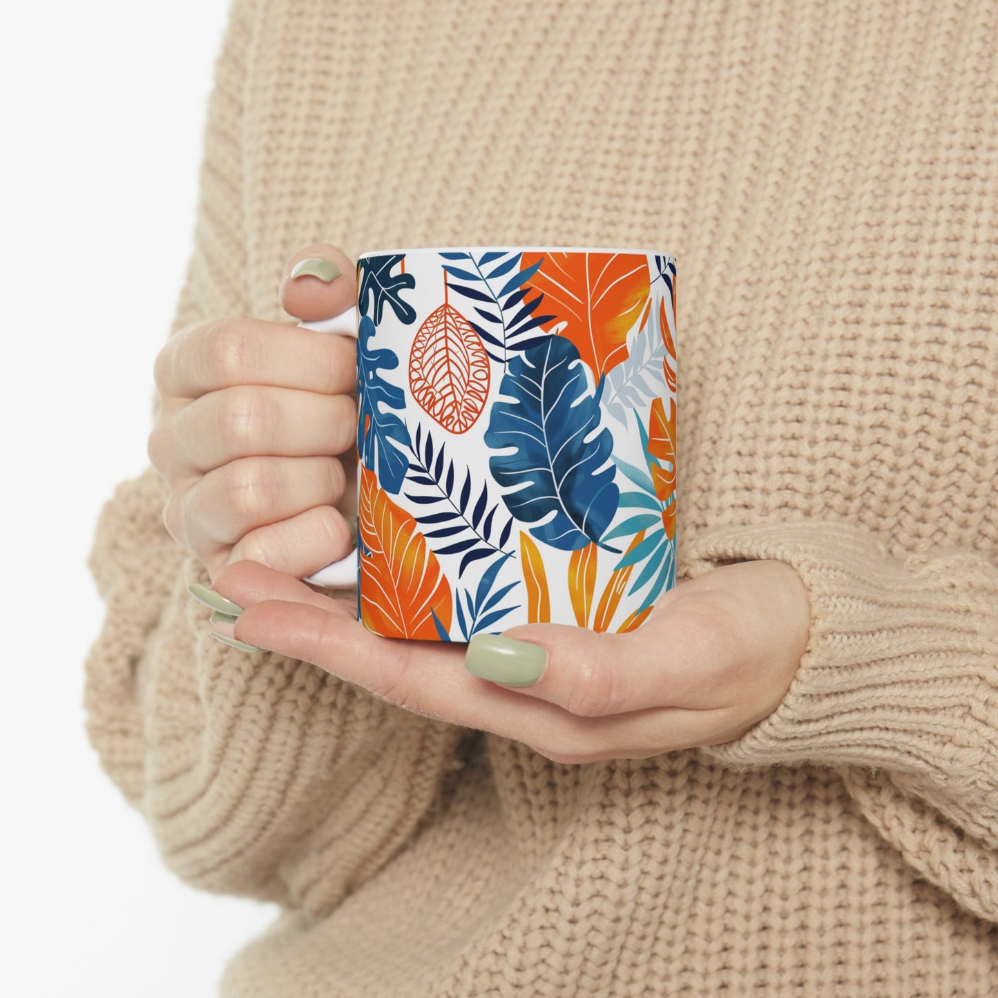 Tropical Leaves 3 - Ceramic Mug, (11oz, 15oz)