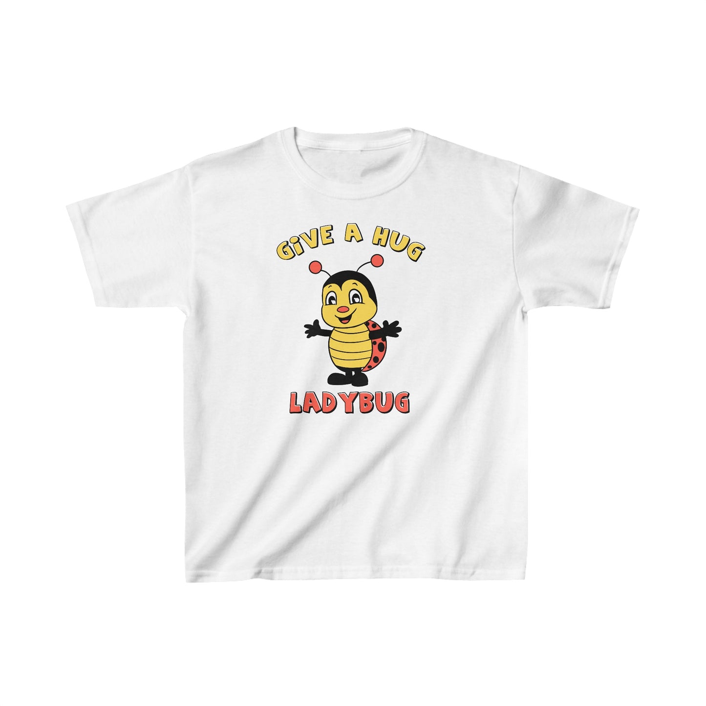 "Give a Hug Ladybug" - Kids Heavy Cotton™ Tee