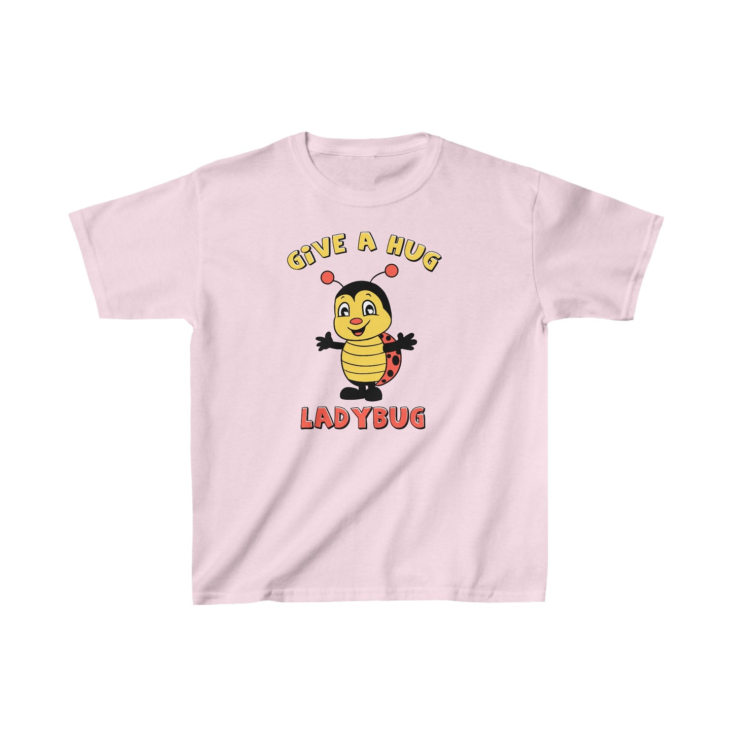 "Give a Hug Ladybug" - Kids Heavy Cotton™ Tee