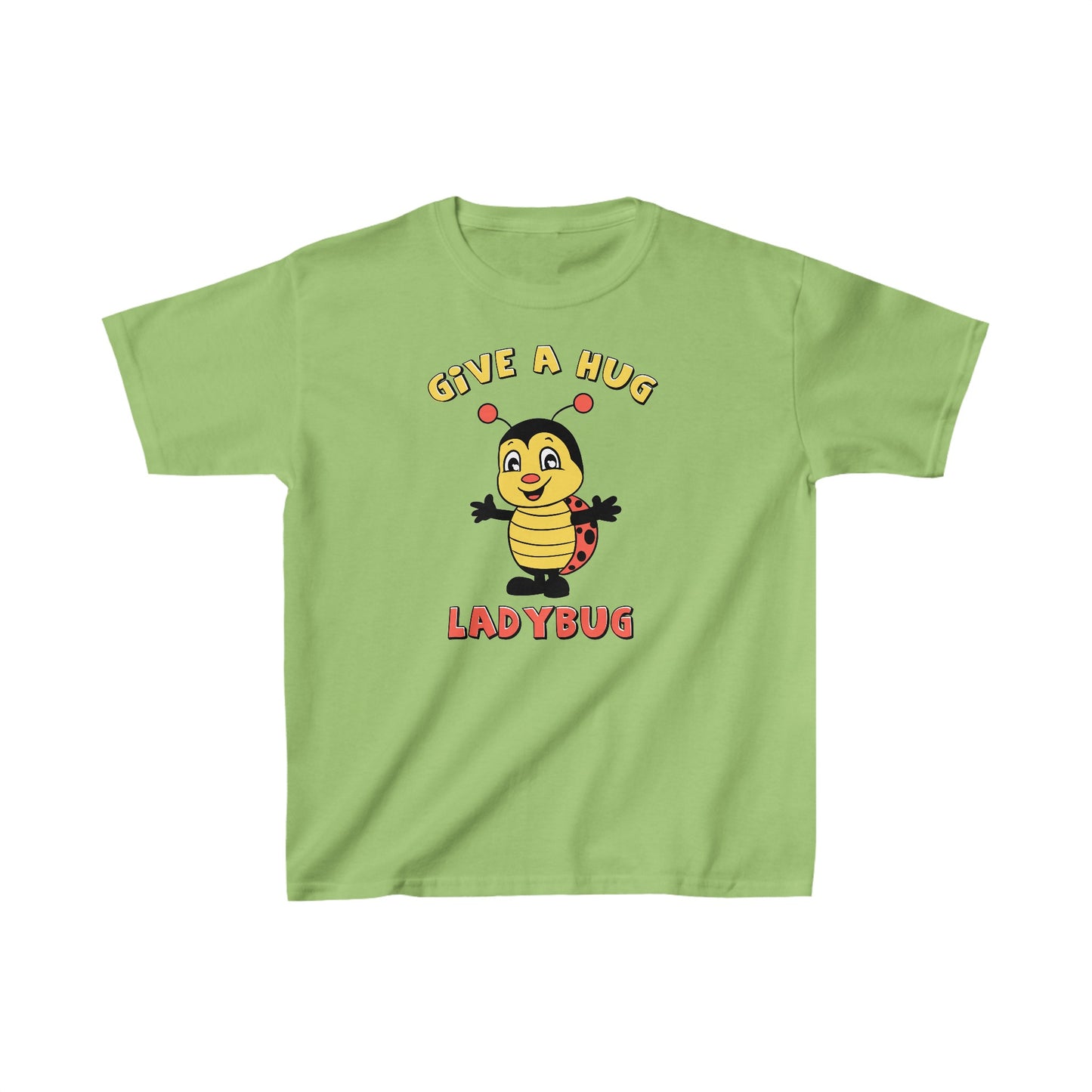 "Give a Hug Ladybug" - Kids Heavy Cotton™ Tee