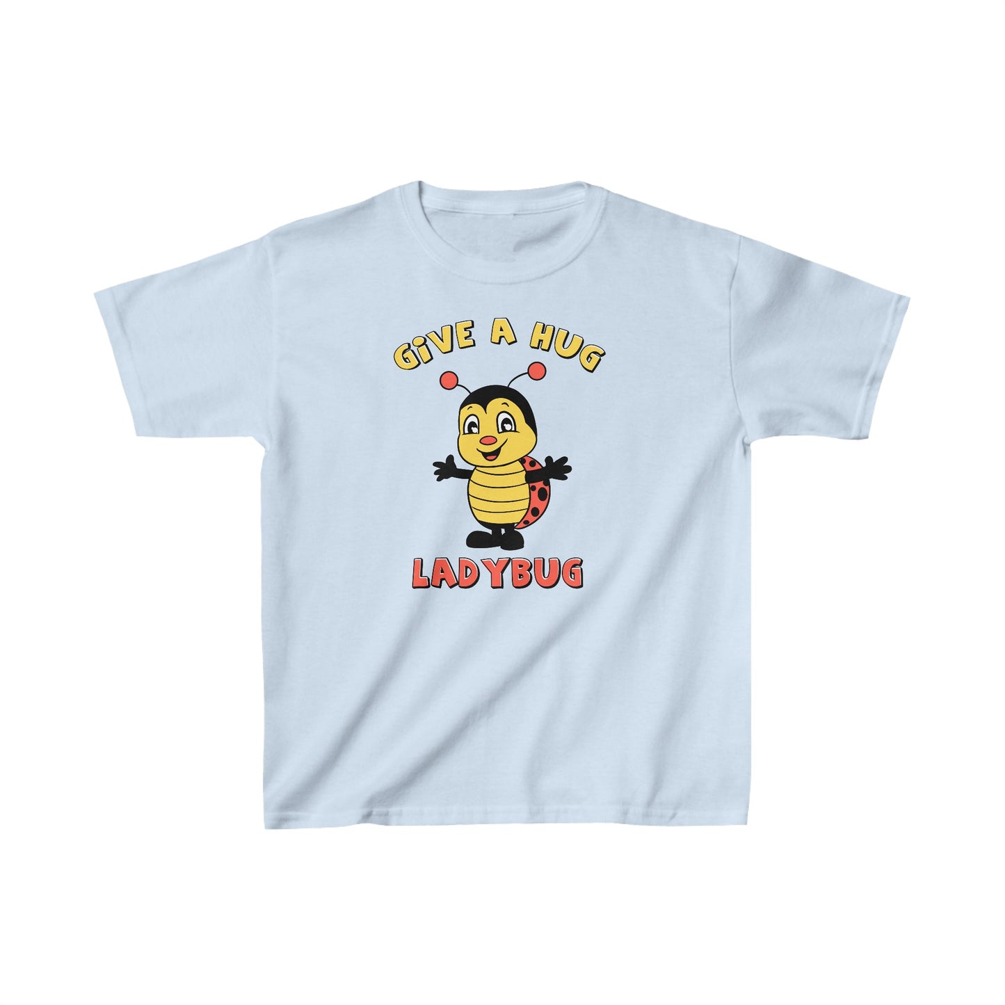 "Give a Hug Ladybug" - Kids Heavy Cotton™ Tee