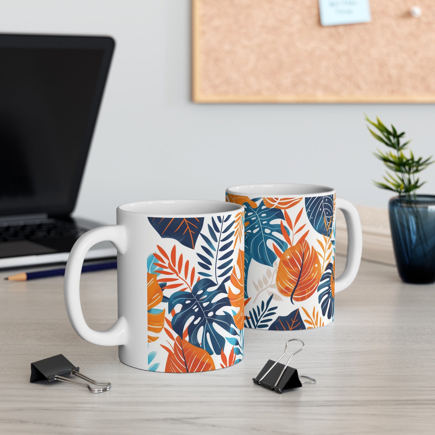 Tropical Leaves 1 - Ceramic Mug, (11oz, 15oz)