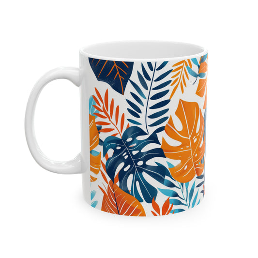 Tropical Leaves 1 - Ceramic Mug, (11oz, 15oz)