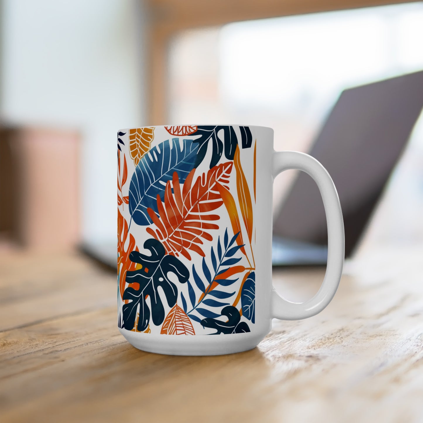 Tropical Leaves 3 - Ceramic Mug, (11oz, 15oz)