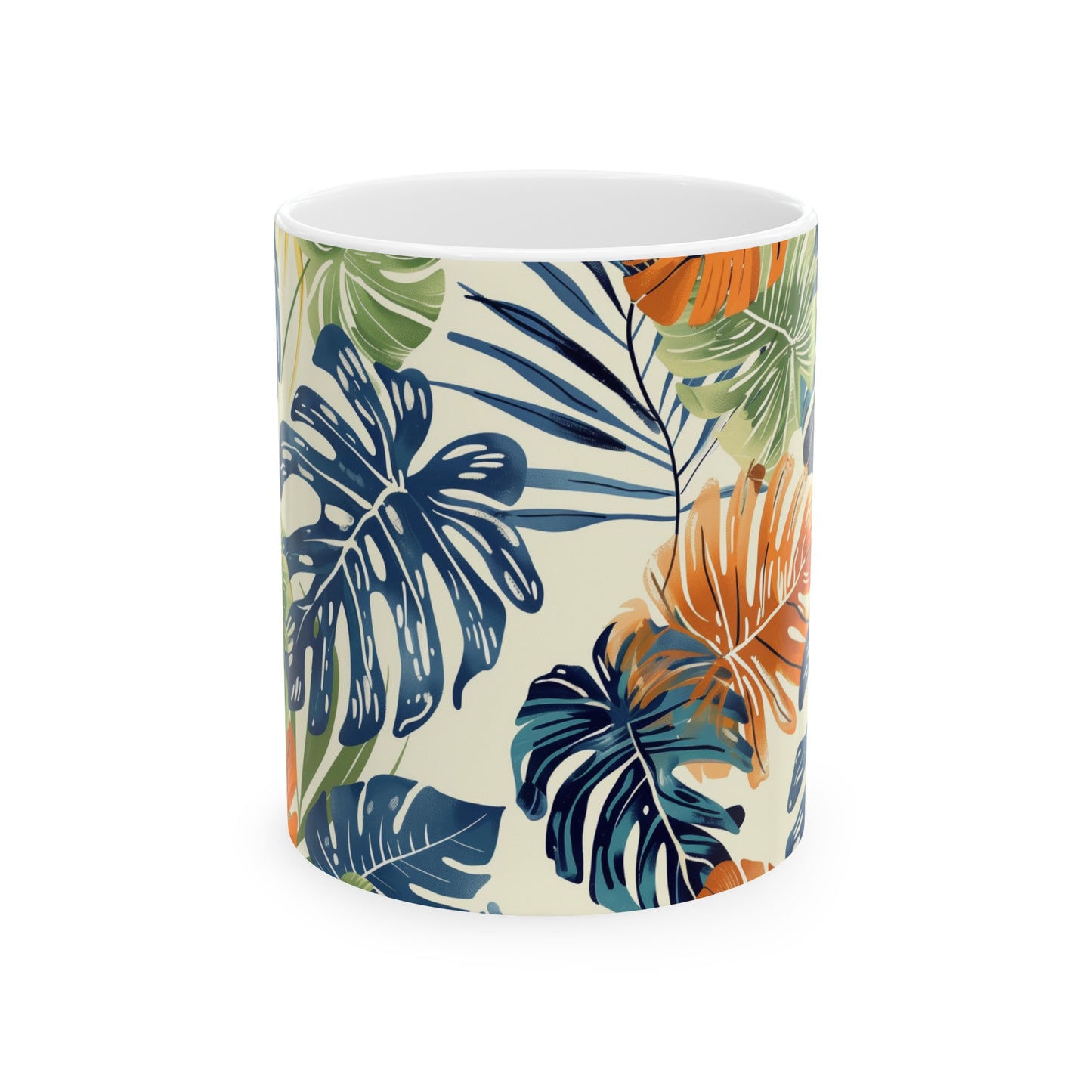 Tropical Leaves 2 - Ceramic Mug, (11oz, 15oz)