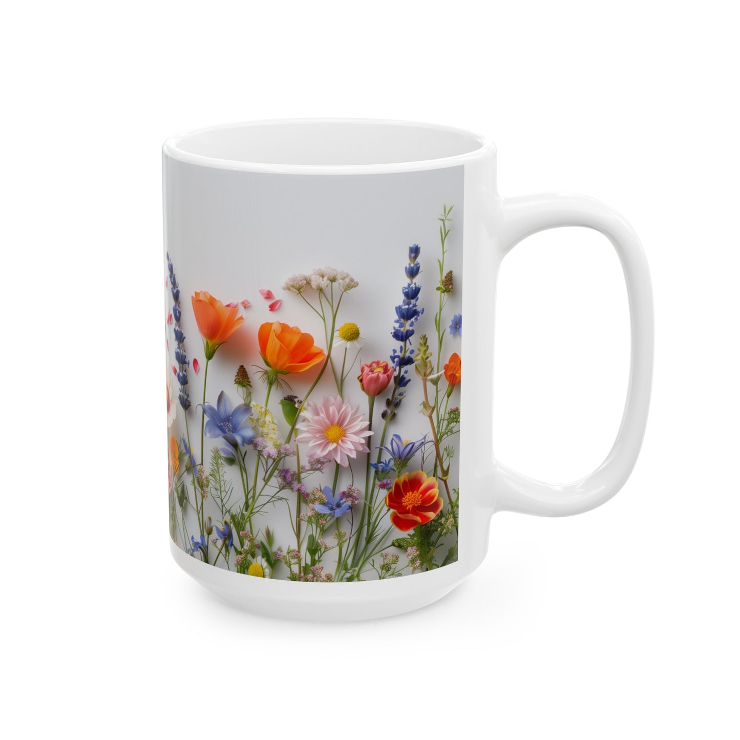 Wild Flowers 3 - Ceramic Mug, (11oz, 15oz)