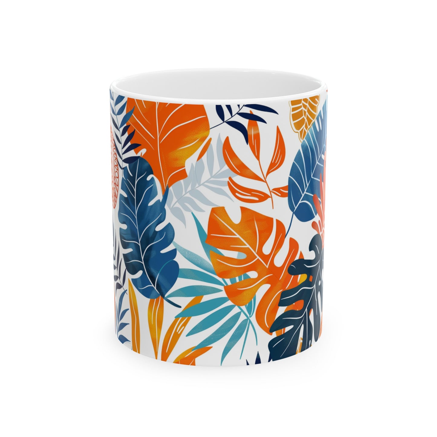 Tropical Leaves 3 - Ceramic Mug, (11oz, 15oz)