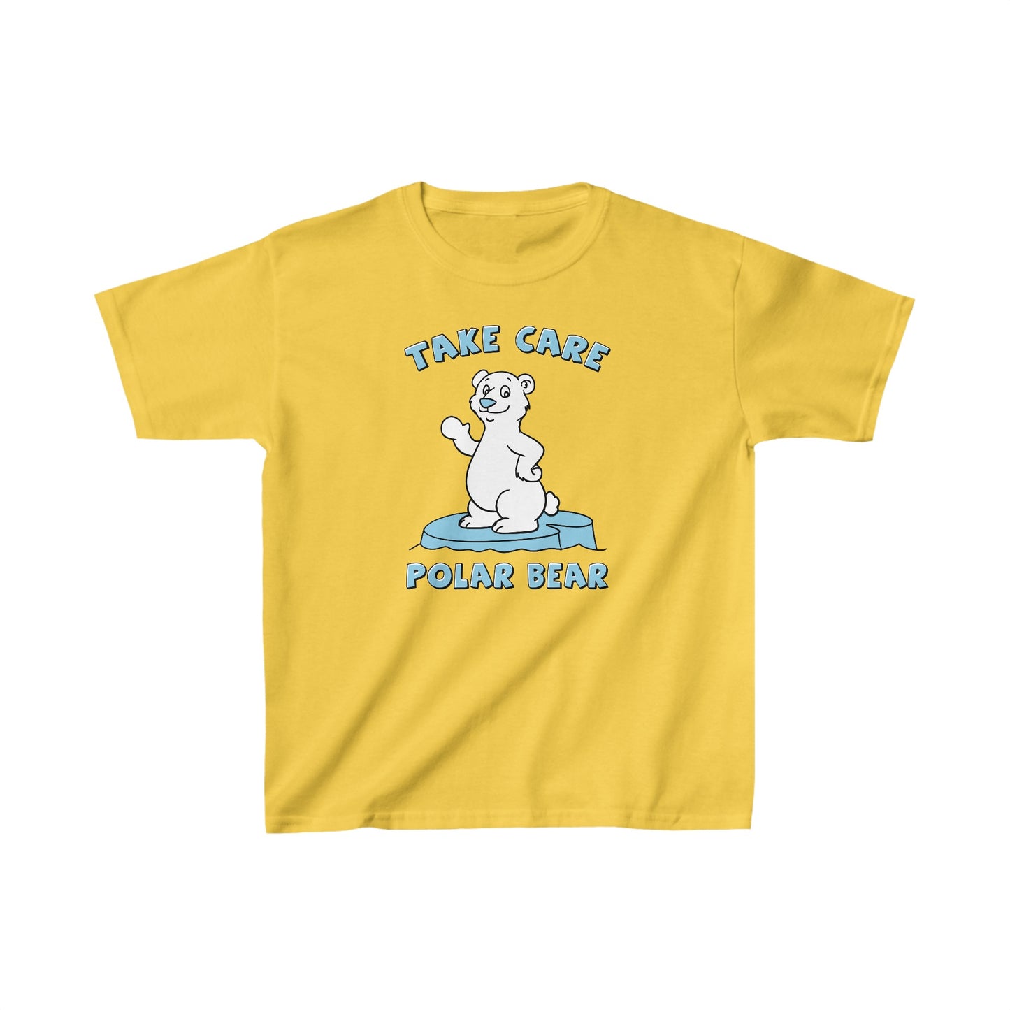 "Take Care Polar Bear" - Kids Heavy Cotton™ Tee