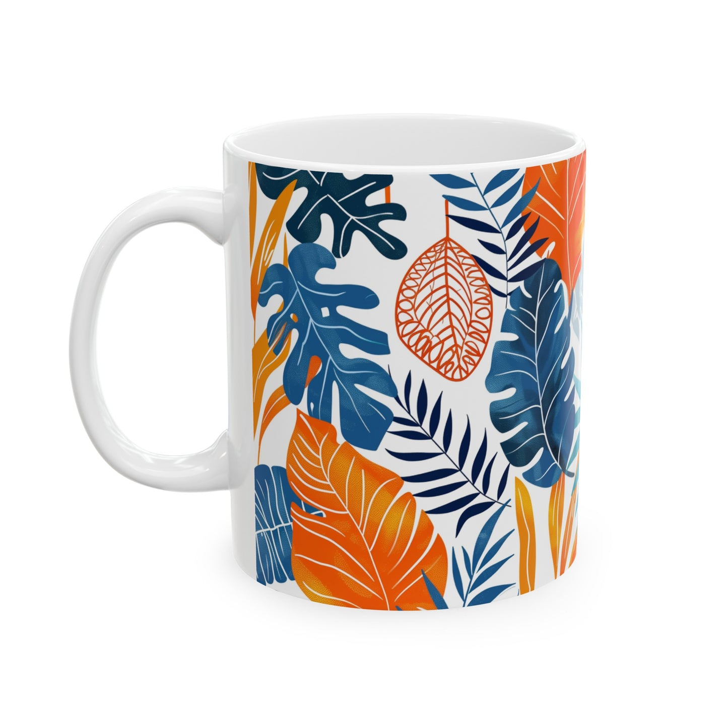 Tropical Leaves 3 - Ceramic Mug, (11oz, 15oz)