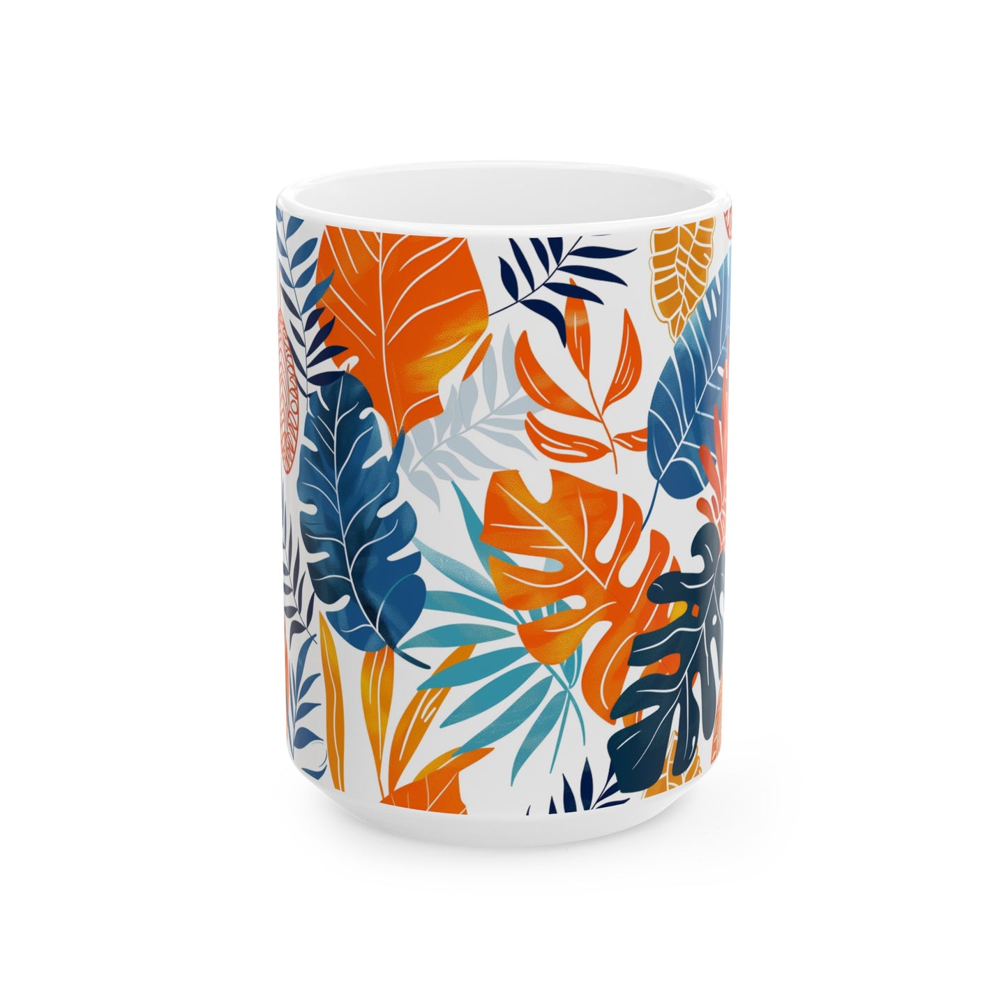 Tropical Leaves 3 - Ceramic Mug, (11oz, 15oz)