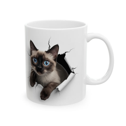 Cats - Siamese - 1 - Ceramic Mug, (11oz, 15oz)