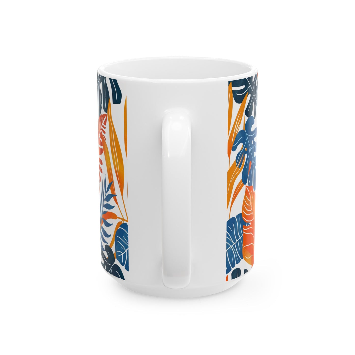 Tropical Leaves 3 - Ceramic Mug, (11oz, 15oz)