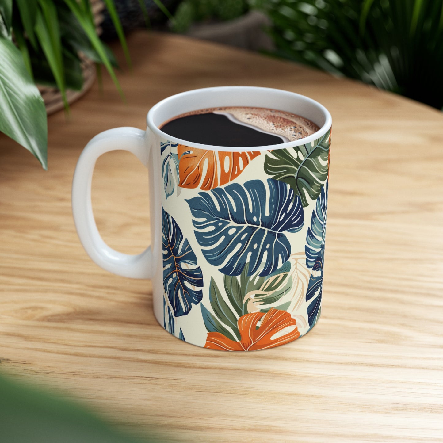 Tropical Leaves 4 - Ceramic Mug, (11oz, 15oz)