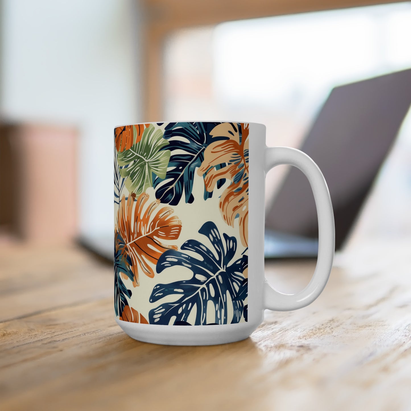 Tropical Leaves 2 - Ceramic Mug, (11oz, 15oz)