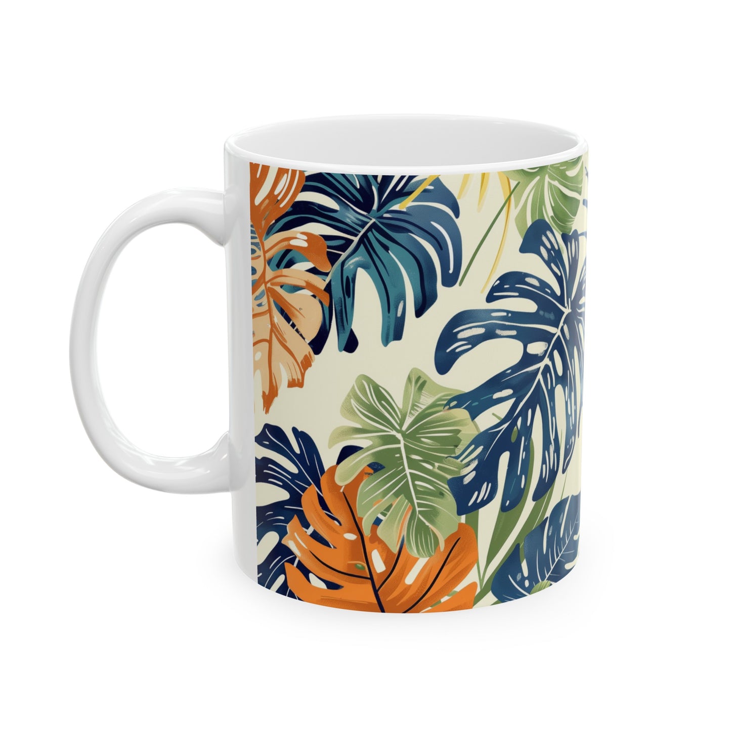 Tropical Leaves 2 - Ceramic Mug, (11oz, 15oz)