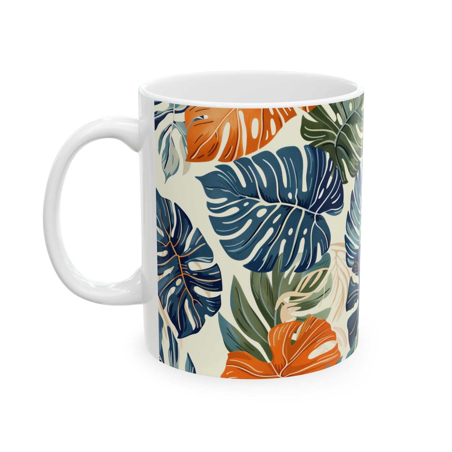 Tropical Leaves 4 - Ceramic Mug, (11oz, 15oz)