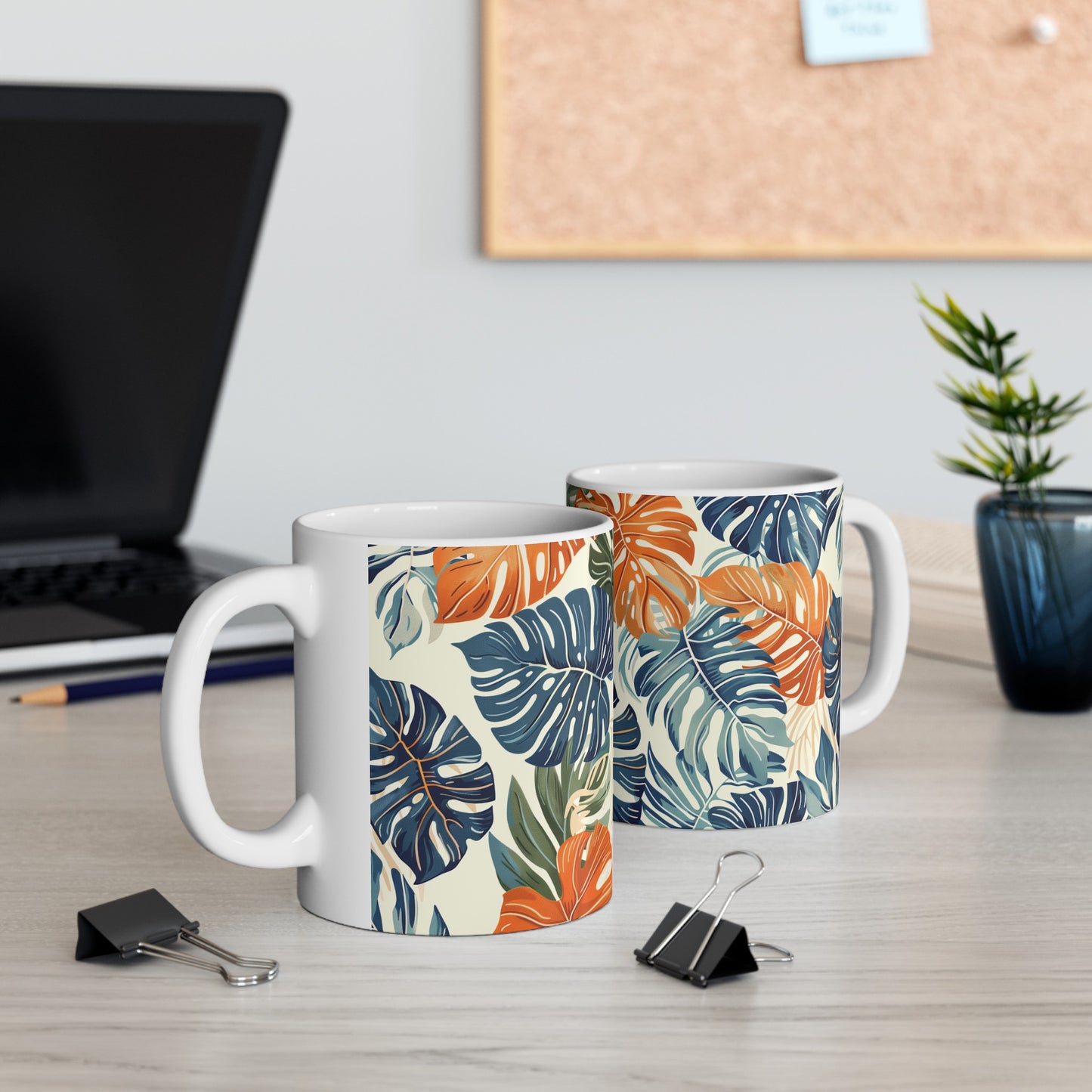 Tropical Leaves 4 - Ceramic Mug, (11oz, 15oz)