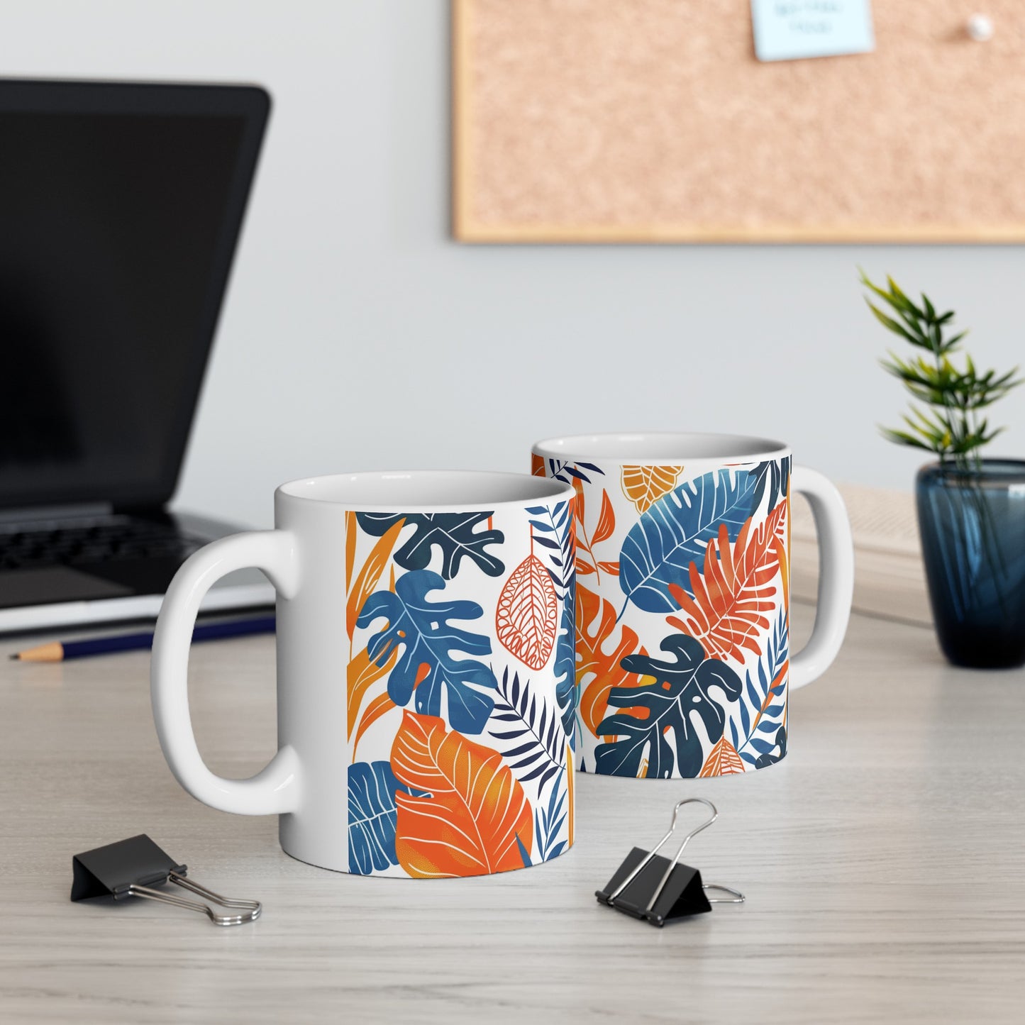 Tropical Leaves 3 - Ceramic Mug, (11oz, 15oz)