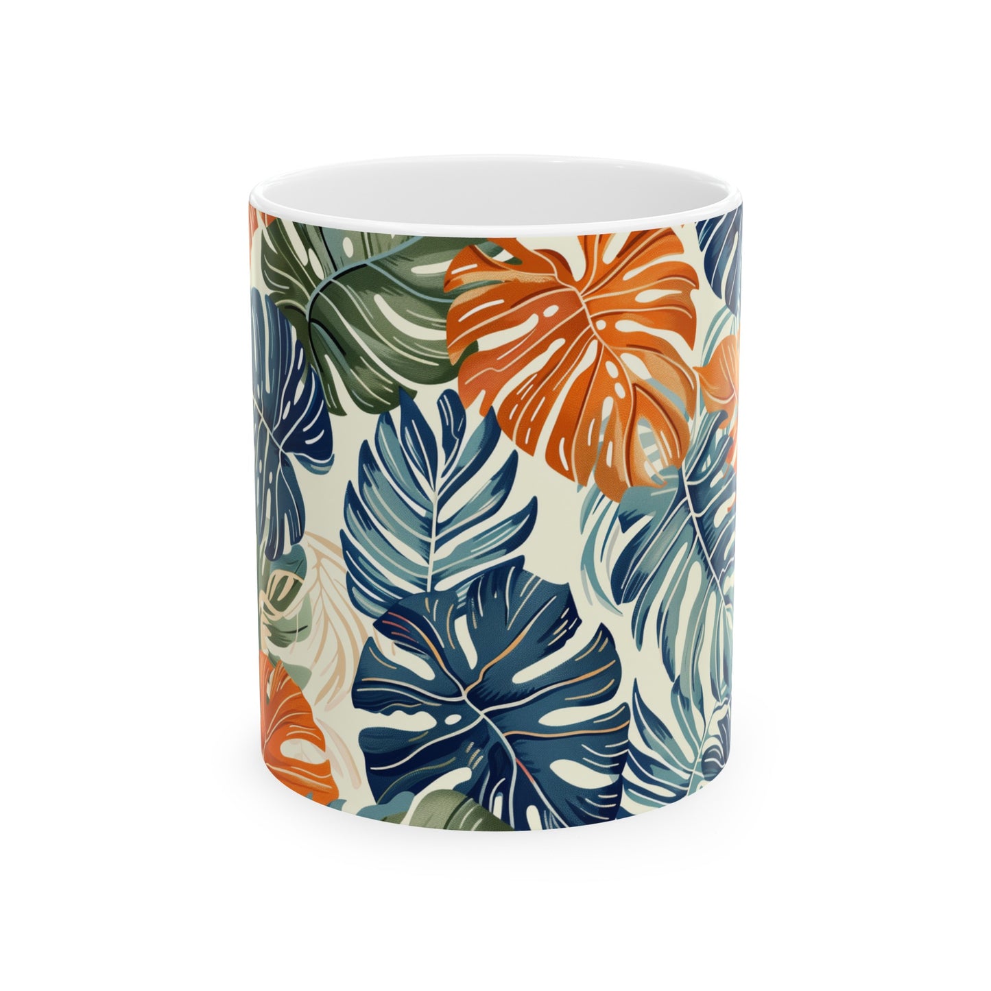 Tropical Leaves 4 - Ceramic Mug, (11oz, 15oz)