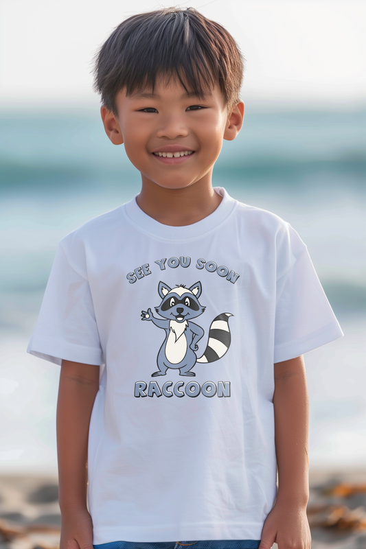 "See You Soon Raccoon" - Kids Heavy Cotton™ Tee