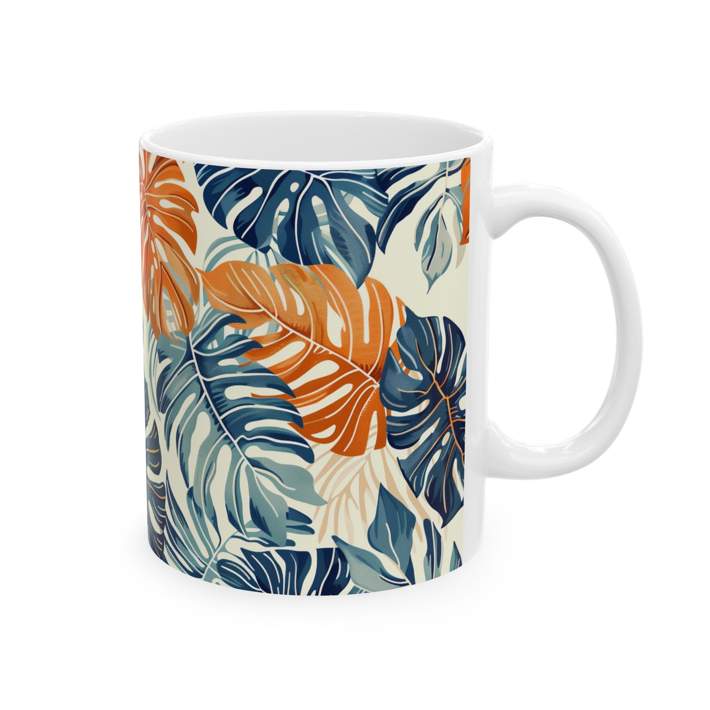 Tropical Leaves 4 - Ceramic Mug, (11oz, 15oz)