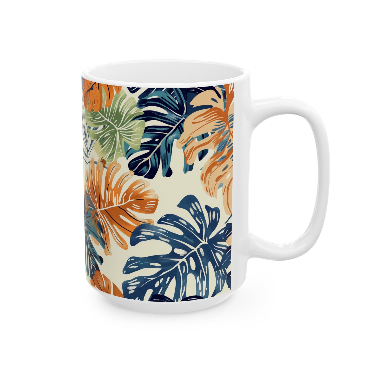 Tropical Leaves 2 - Ceramic Mug, (11oz, 15oz)