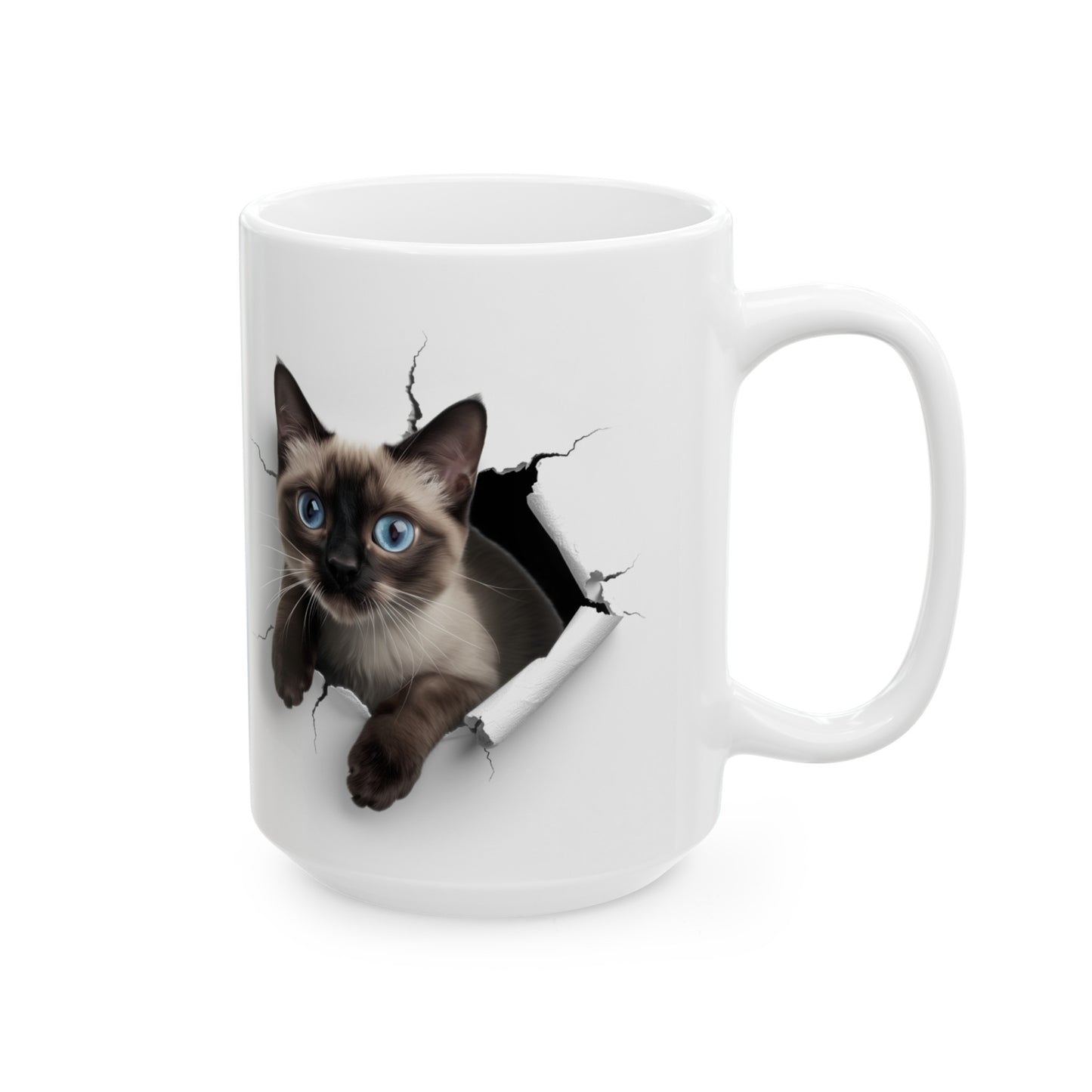 Cats - Siamese - 1 - Ceramic Mug, (11oz, 15oz)