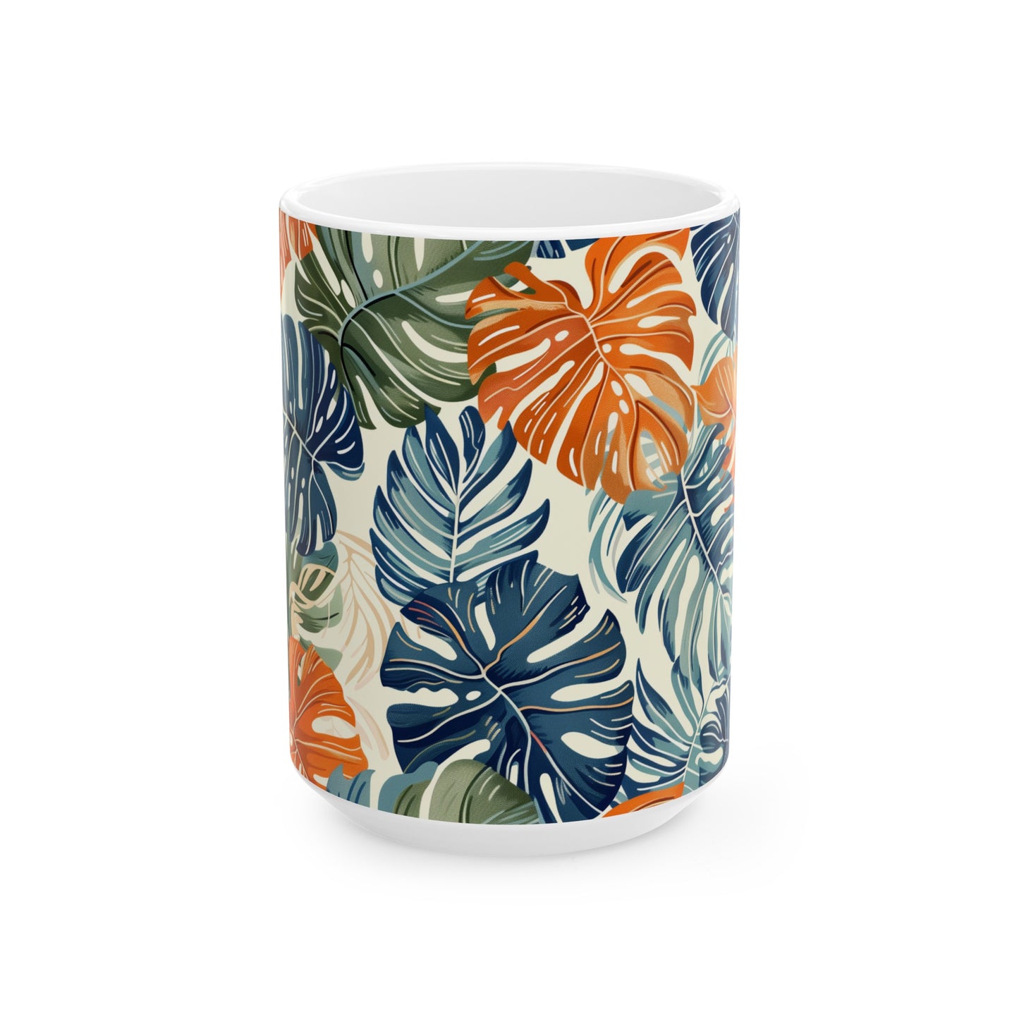 Tropical Leaves 4 - Ceramic Mug, (11oz, 15oz)