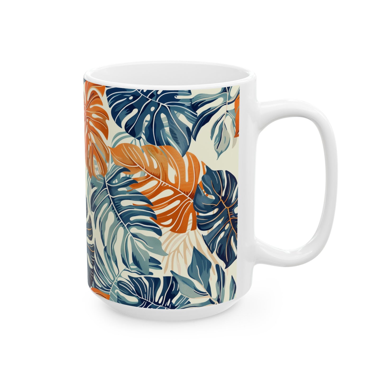 Tropical Leaves 4 - Ceramic Mug, (11oz, 15oz)