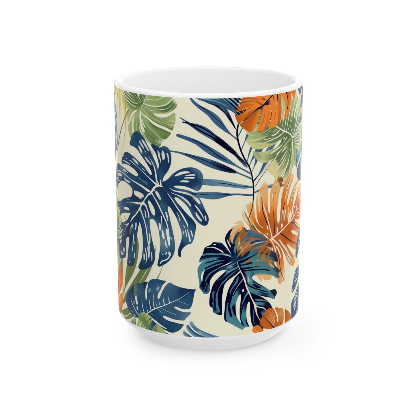 Tropical Leaves 2 - Ceramic Mug, (11oz, 15oz)